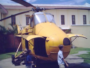 retired helicopter, San Jose, Costa Rica